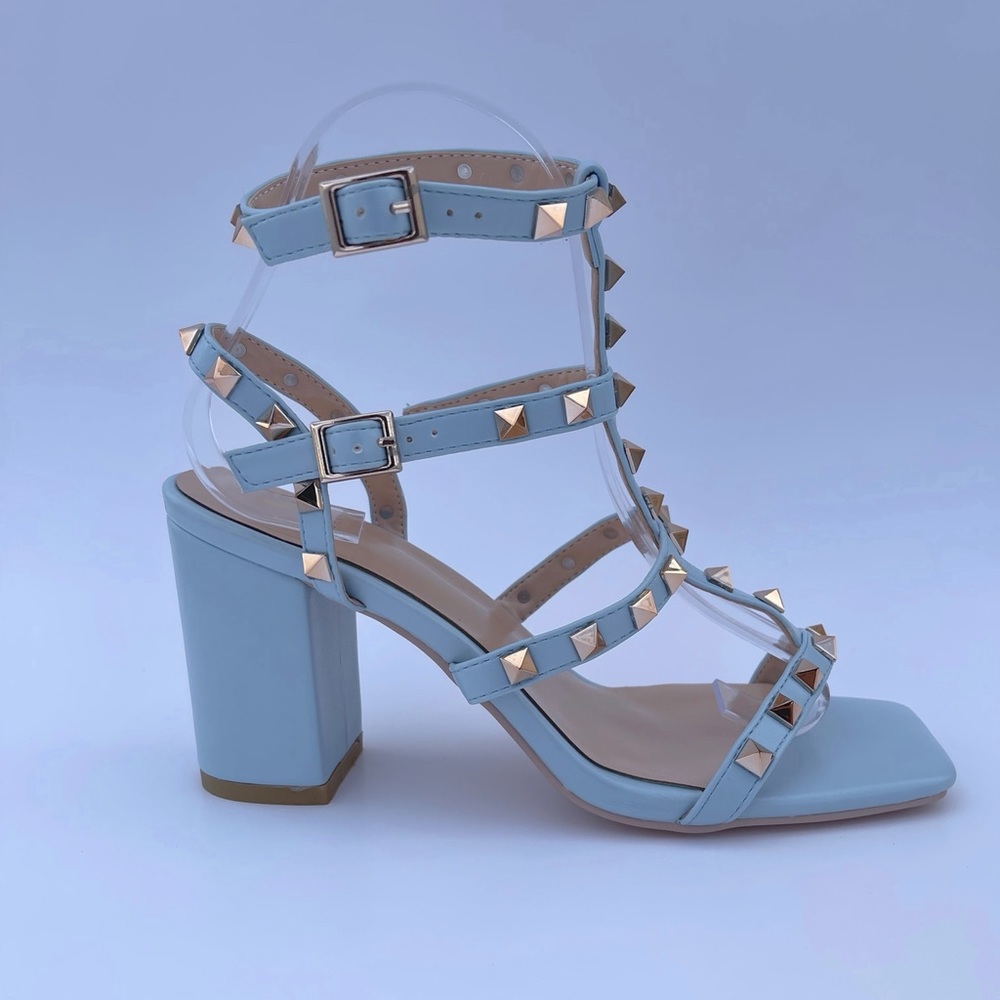Baby Blue Paolina Vegan Gladiator Sandals